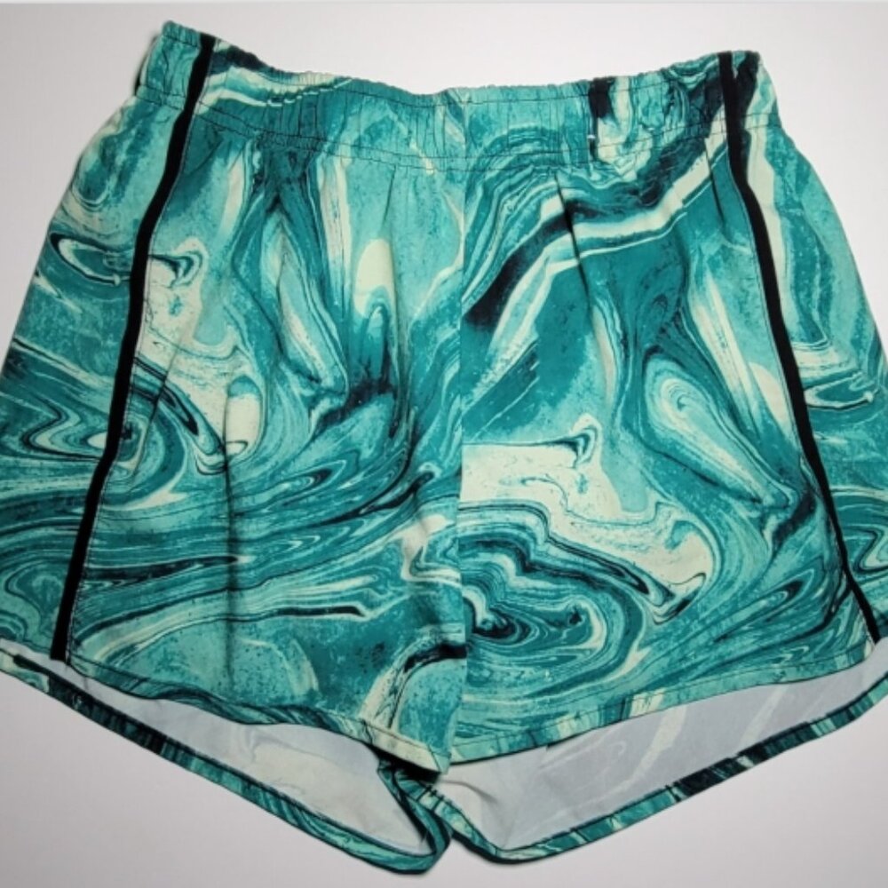 Xersion Womens Stretch Mulicolored Green Athletic Running Shorts Size Small
